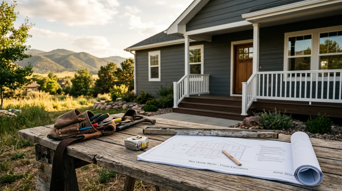 General contractor team working on residential construction project